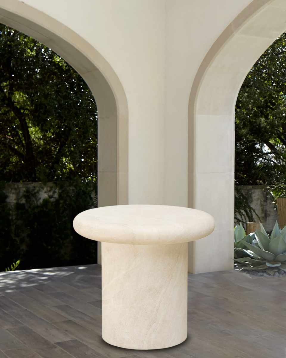 Travertino Outdoor End Table